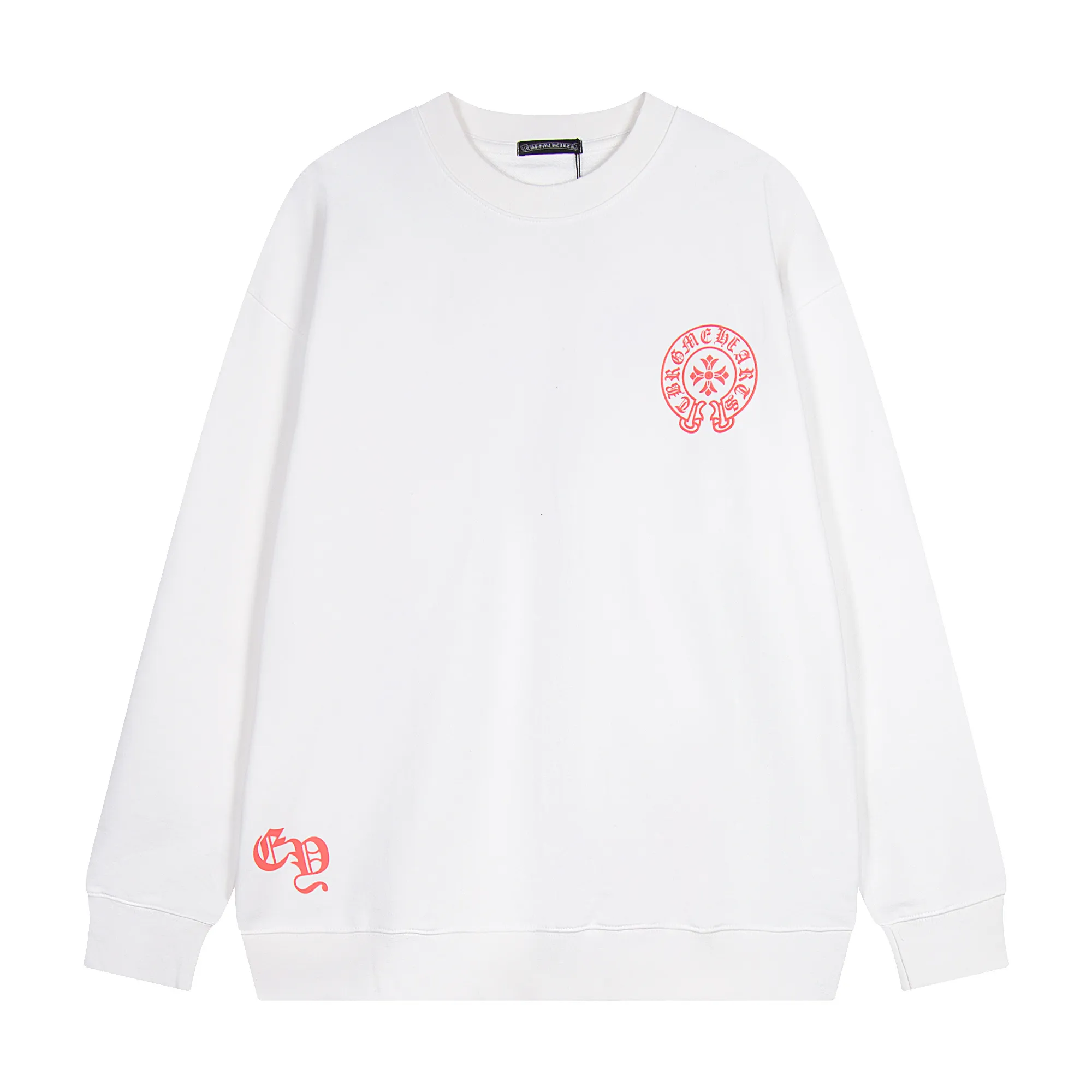 P250 Chrome Hearts Chrome Hearts Sanskrit Cross Round Neck Sweatshirt Size: SMLXL Color: Black White